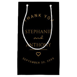 ミニマルなダスティバラモダンとハート結婚ズ スモールペーパーバッグ