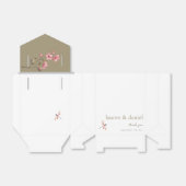 ミニマルなダスティピンクの花好きボックス フェイバーボックス (折り畳みなし)