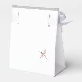 ミニマルなダスティピンクの花好きボックス フェイバーボックス (裏面サイド)