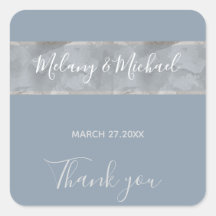 ミニマルなダスティブルーウォーターストライプカラーありがとう