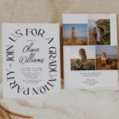 ミニマルなダブルアーチ卒業パーティーの写真 招待状