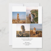 ミニマルなダブルアーチ卒業パーティーの写真 招待状 (裏面)