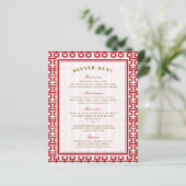 ミニマルなダブル中国のハ結婚ピーのメニュー (スタンド正面)