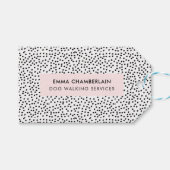 ミニマルなダルマチアスポットシンプルモダン可愛い ギフトタグ (正面(横))