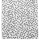 ミニマルなダルマチアスポットシンプルモダン可愛い シャワーカーテン (正面)