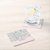 ミニマルなダルマチアスポットシンプルモダン可愛い スクエアペーパーコースター (インサイチュ)