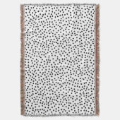 ミニマルなダルマチアスポットシンプルモダン可愛い スローブランケット (正面縦)