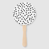 ミニマルなダルマチアスポットシンプルモダン可愛い ハンドファン (裏面)