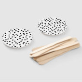 ミニマルなダルマチアスポットシンプルモダン可愛い ハンドファン (組立なし)