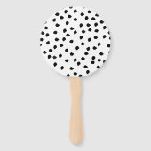 ミニマルなダルマチアスポットシンプルモダン可愛い ハンドファン (正面)