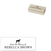 ミニマルなダルマチア犬の図書館の本 ラバースタンプ (押印)