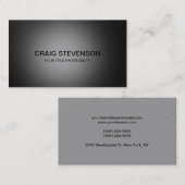 ミニマルなダークグレーパターンの名刺 名刺 (正面/裏面)
