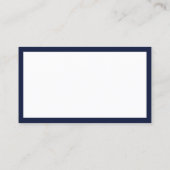 ミニマルなダークネイビー縁どブルーアイコンとロゴ 名刺 (裏面)