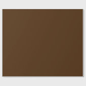 ミニマルなダークブラウン無地のカラークリスマス ラッピングペーパー (フラット)