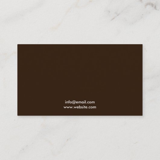 ミニマルなダークブラウン馬の写真ウマ科の 名刺 (裏面)