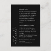 ミニマルなダークブラックと結婚ホワイトの情報 エンクロージャーカード (正面)