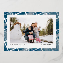 ミニマルなチェック柄 1枚の写真 青 本物