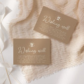 ミニマルなテディベアよく赤ちゃんシャワーを望む エンクロージャーカード