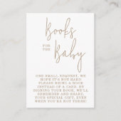 ミニマルなテディベアベビー赤ちゃんシャワー エンクロージャーカード (正面)