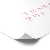 ミニマルなテディベア赤ちゃんシャワーベビー ポスター (角)