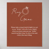 ミニマルなテラコッタリングゲームは花嫁を言わない ポスター (正面)