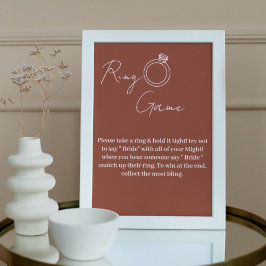 ミニマルなテラコッタリングゲームは花嫁を言わない ポスター