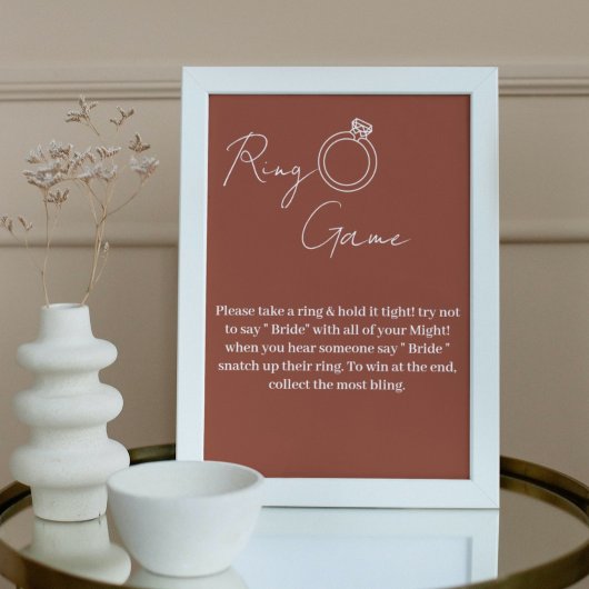 ミニマルなテラコッタリングゲームは花嫁を言わない ポスター