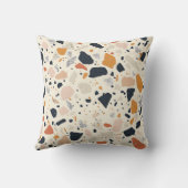 ミニマルなテラゾパターン クッション (裏面)