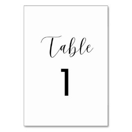 ミニマルなテーブルナンバーカード テーブルナンバー