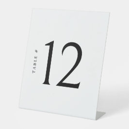 ミニマルなテーブル結婚番号の座席表カード 台座サイン