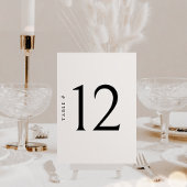 ミニマルなテーブル結婚番号の座席表カード 招待状