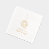 ミニマルなディスコボール | ゴールド 箔ナプキン (左)