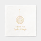 ミニマルなディスコボール | ゴールド 箔ナプキン (正面)