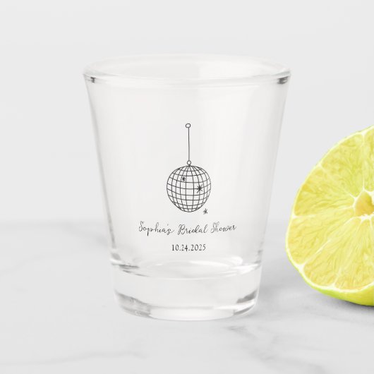 ミニマルなディスコボール ショットグラス (正面)