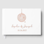 ミニマルなディスコボール | 実在金結婚箔 ゲストブック (正面)