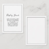 ミニマルなディスプレイシャワー エンクロージャーカード (正面/裏面)