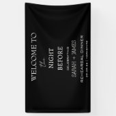 ミニマルなディナーウェルカムバックドロップ 横断幕 (縦)