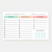 ミニマルなデイリーオーガナイザー – To Doリスト – ハイドレート ポストイット (正面)