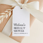 ミニマルなデザインのウェディングシャワーギフトタグ ギフトタグ