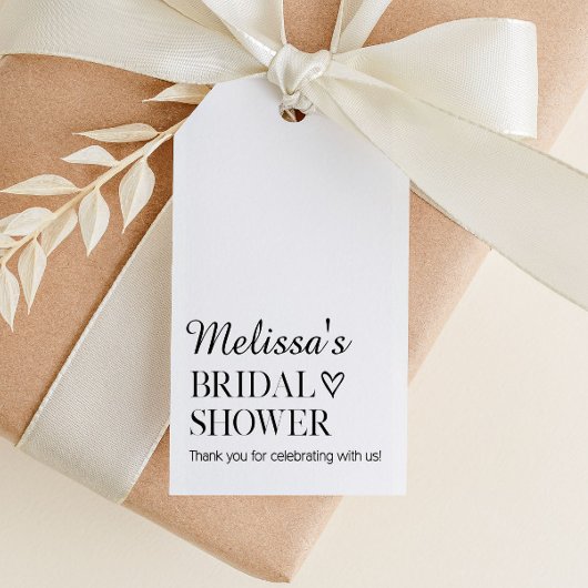 ミニマルなデザインのウェディングシャワーギフトタグ ギフトタグ