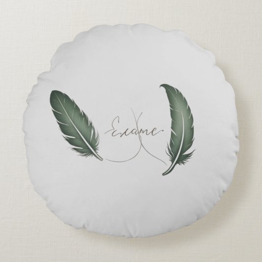 ミニマルなデザインの丸枕。 ラウンドクッション (正面)