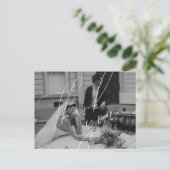 ミニマルなデザインの結婚式 お礼はがき ポストカード (スタンド正面)