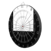 ミニマルなデザインの黒フレームの投げ矢板 ダーツボード (正面右)