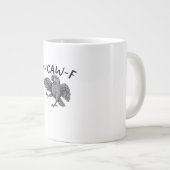 ミニマルなデザインのF Caw F ジャンボコーヒーマグカップ (正面右)