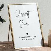 ミニマルなデザートバーサイン |デザートテーブル記号 ポスター