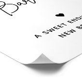 ミニマルなデザートバーサイン |デザートテーブル記号 ポスター (角)