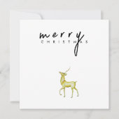 ミニマルなトナカイのメリークリスマス企業の シーズンカード (正面)