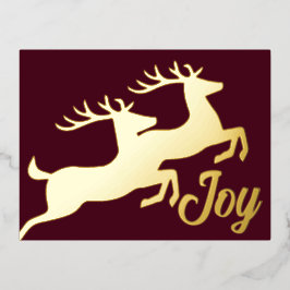 ミニマルなトナカイの喜び 箔シーズンポストカード