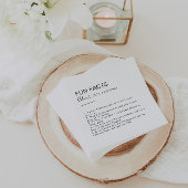 ミニマルなトリビアおもしろい結婚ファクト スタンダードカクテルナプキン