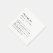 ミニマルなトリビアおもしろい結婚ファクト スタンダードカクテルナプキン (角)